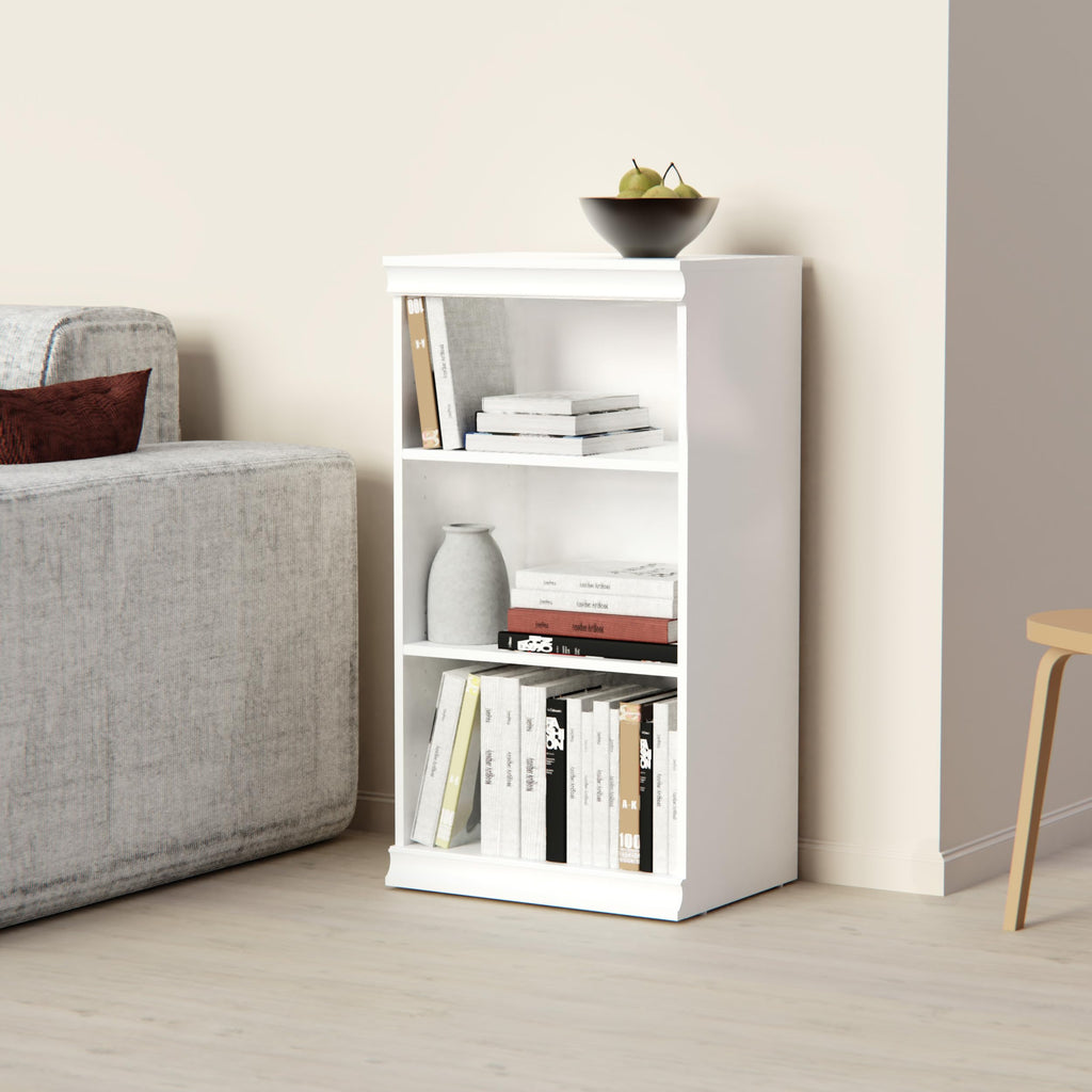 White Modular Storage Shelf Unit with 3 Shelves K657002