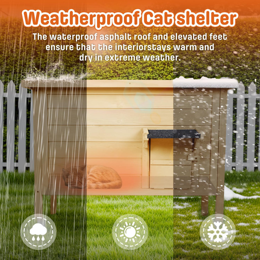 Large Insulated Weatherproof Outdoor Cat House C427