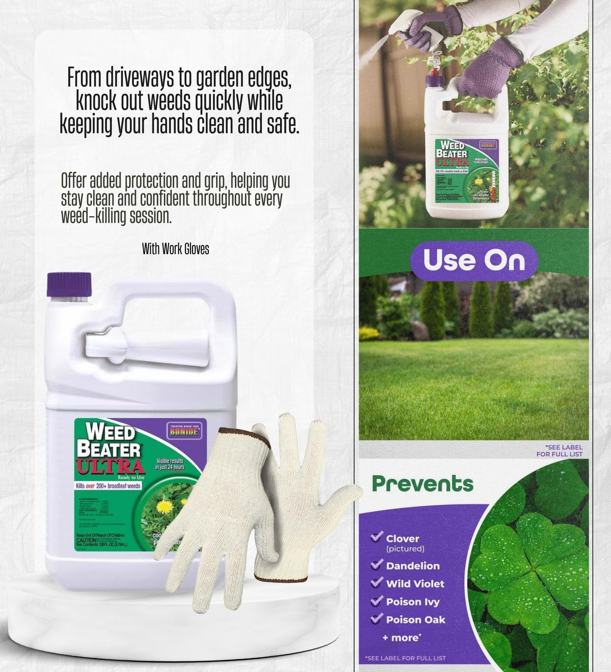 Weed Killer RTU Liquid 1 gal with Work Gloves L521