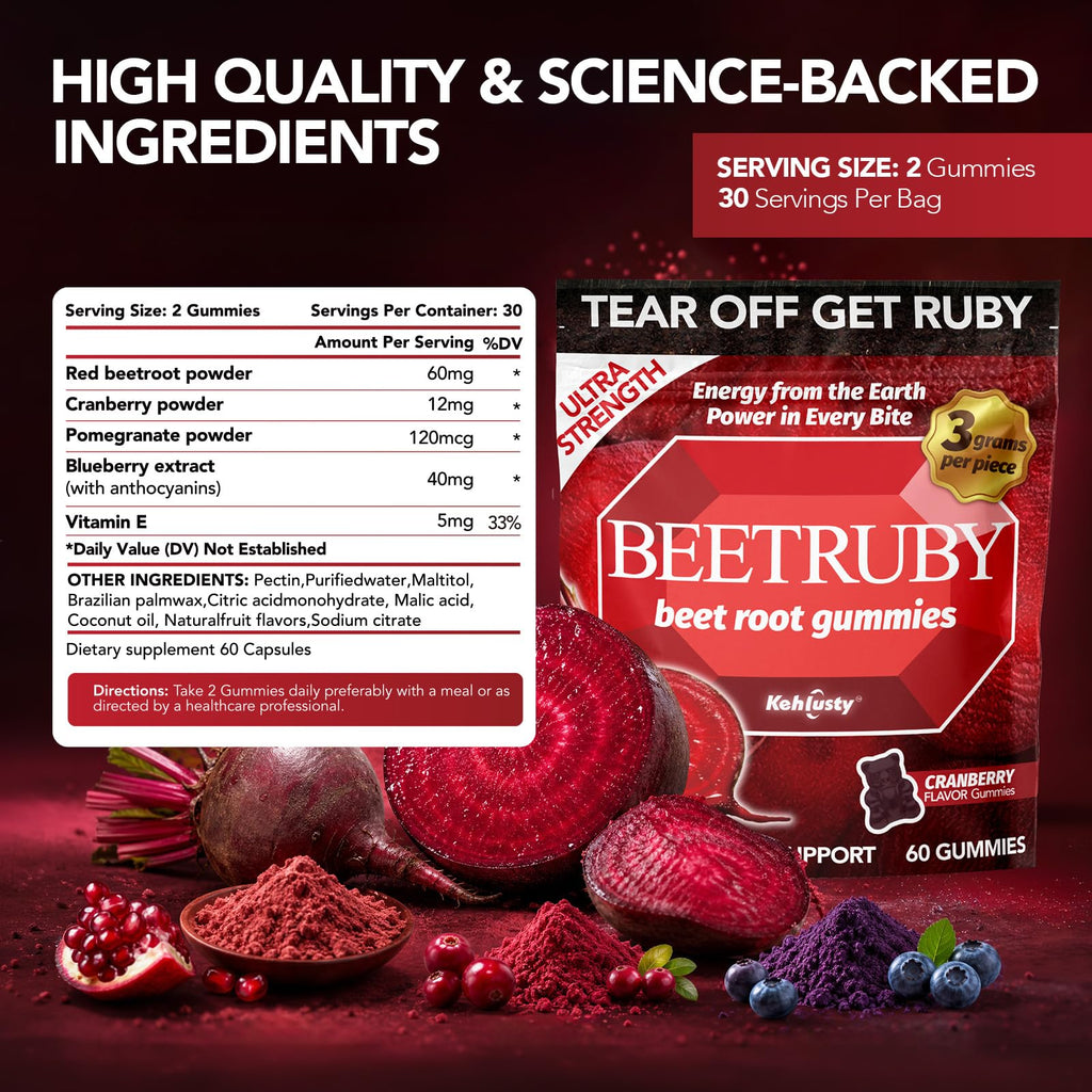 Nitric Oxide Beet Root Gummies, 60 ct W518