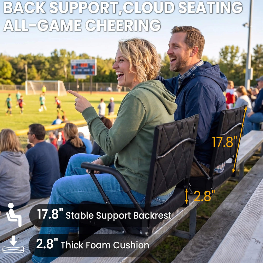 Portable Folding Stadium Seat with Back Support K689685