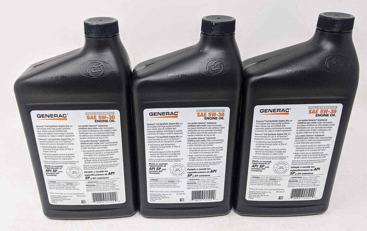 Full Synthetic 5W-30 Motor Oil Quart Bottle Pack of 3 P3490