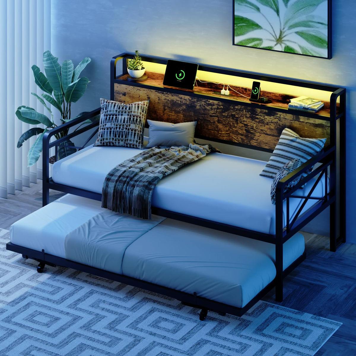 Twin Daybed with Pop Up Trundle P38676