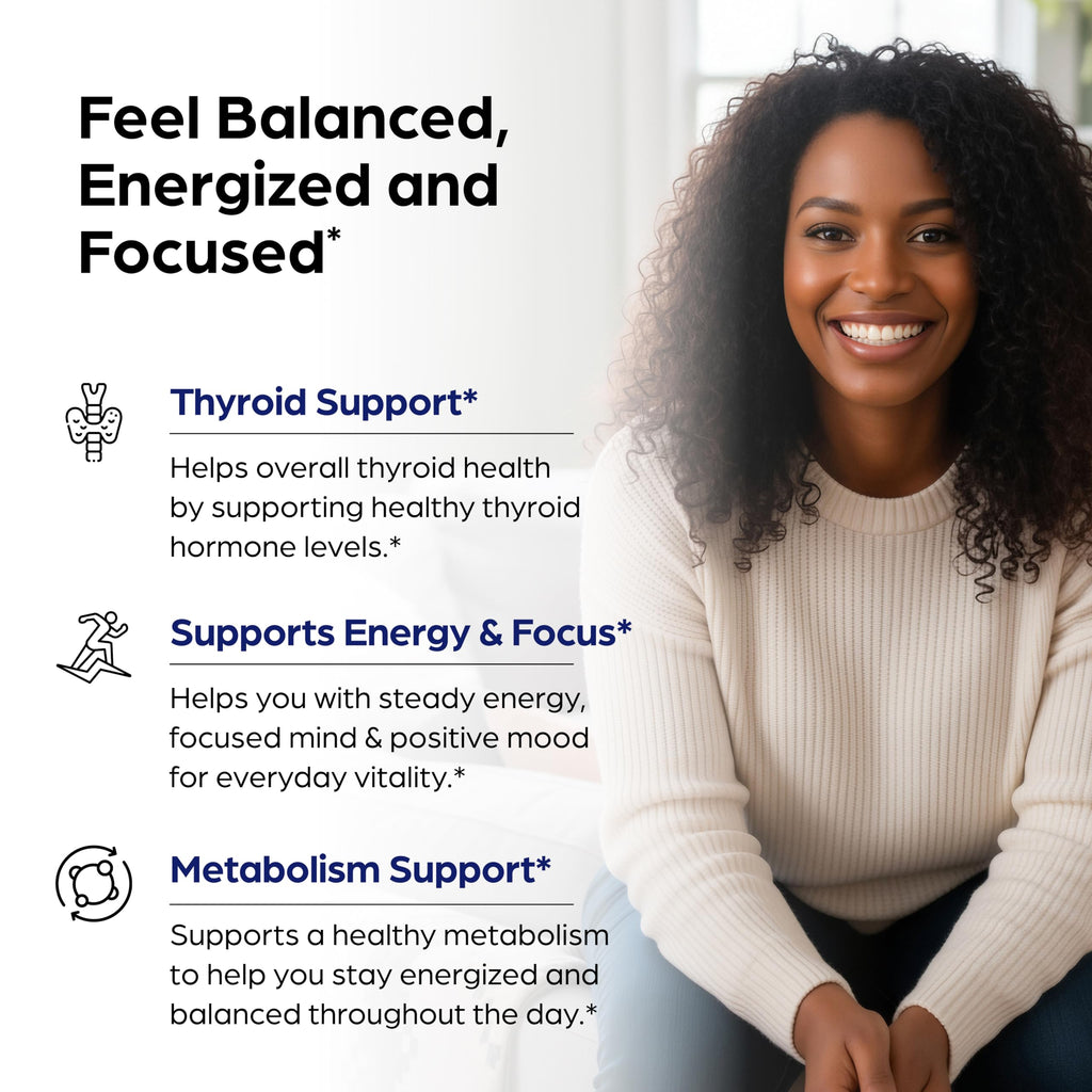 Thyroid Support with Selenium, Zinc, Iodine, L Tyrosine, Ashwagandha, 70 Count (Pack of 2) X33568