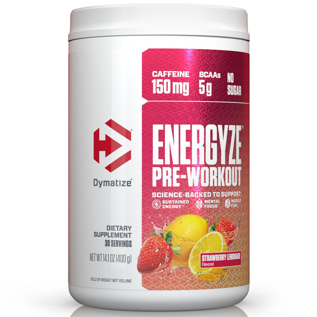 Pre Workout Powder Strawberry Lemonade 150mg Caffeine 5g BCAAs 30 Servings M73283