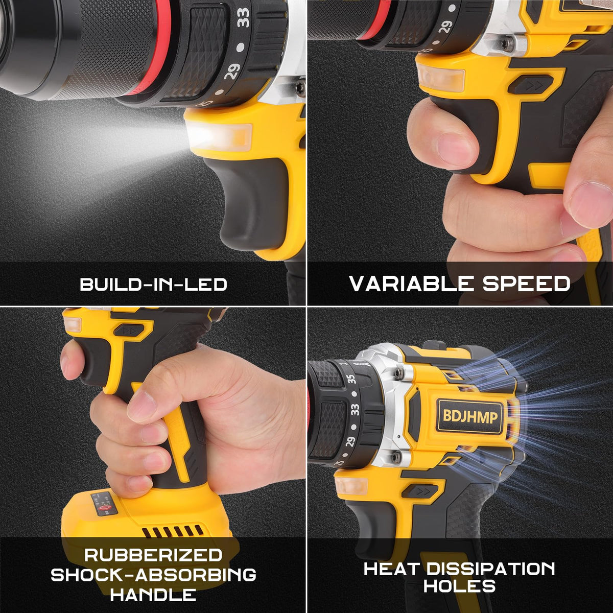3/8" Brushless Compact Drill Tool Set with Drill Bit and Sockets J5079