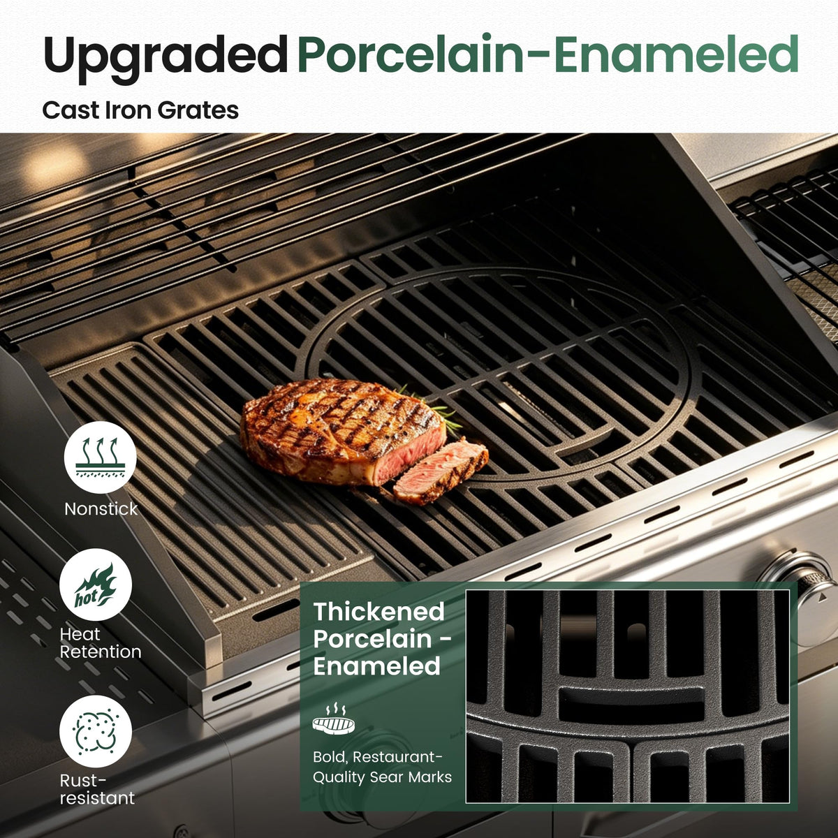 4 Burner Propane Gas Grill with Infrared Side Burner S5574