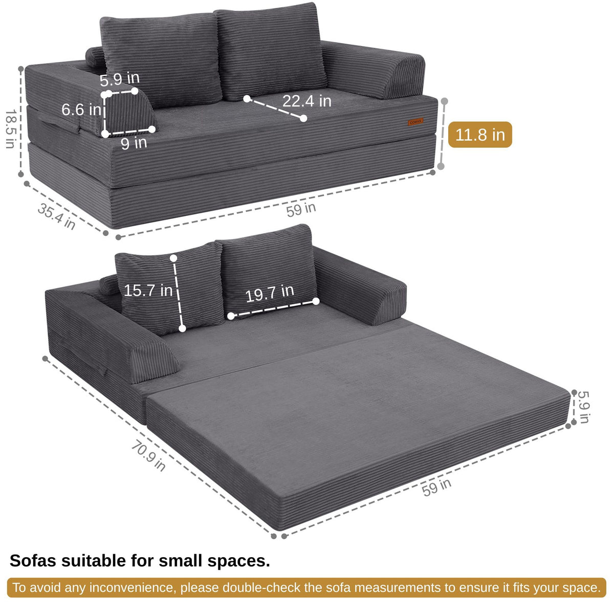 Convertible Futon Sofa Bed O40889