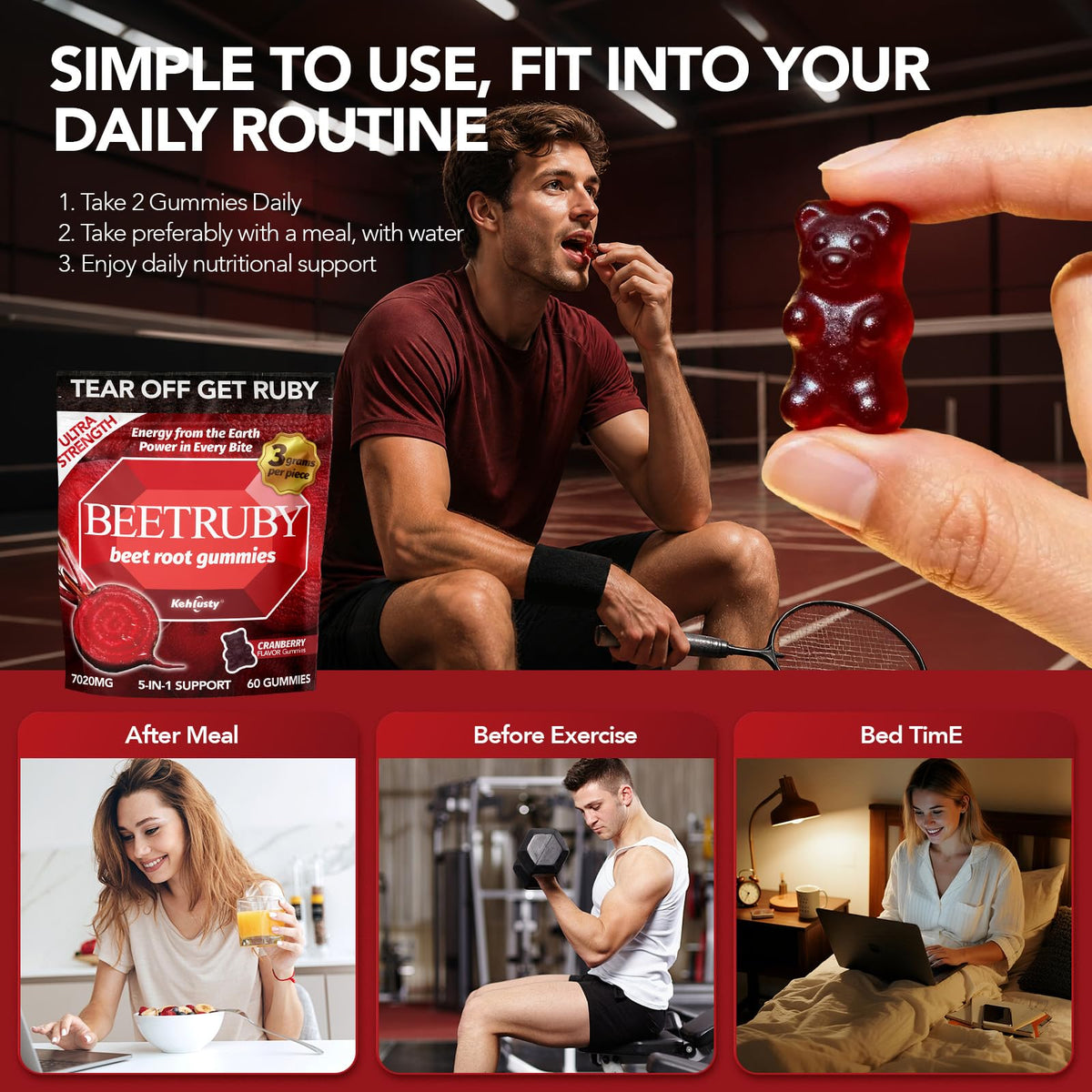 Nitric Oxide Beet Root Gummies, 60 ct W518