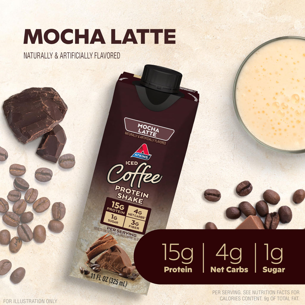 Chocolate Banana & Mocha Latte Protein Shake, 15g Protein, Keto Friendly G140