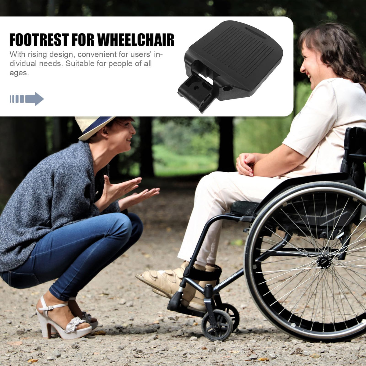 Heavy Duty Adjustable Wheelchair Footrest Pedals D784268