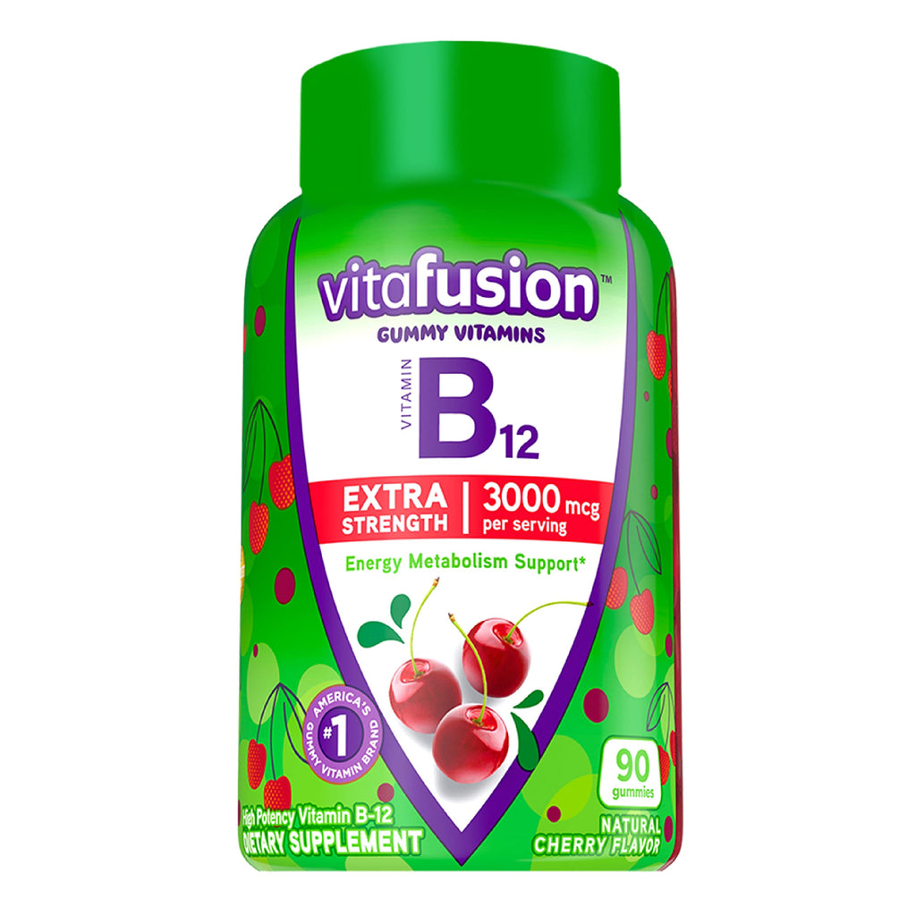 Beetroot Chews and B12 Gummies, 90 Count Cherry Flavor C414983