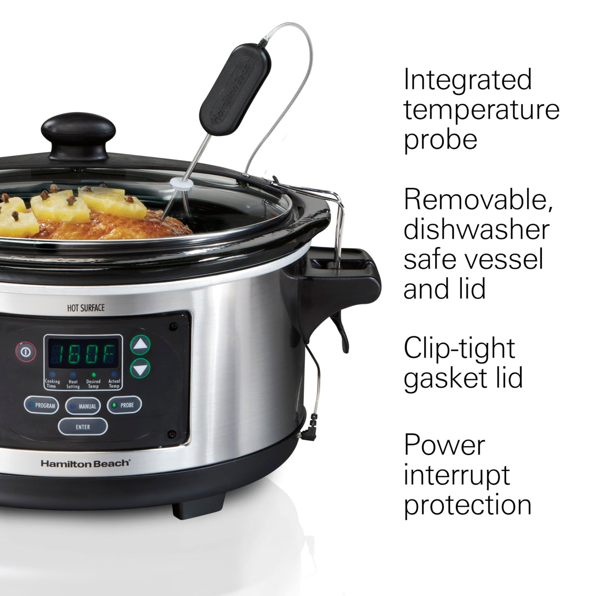 Portable 6 Quart Programmable Slow Cooker E8545