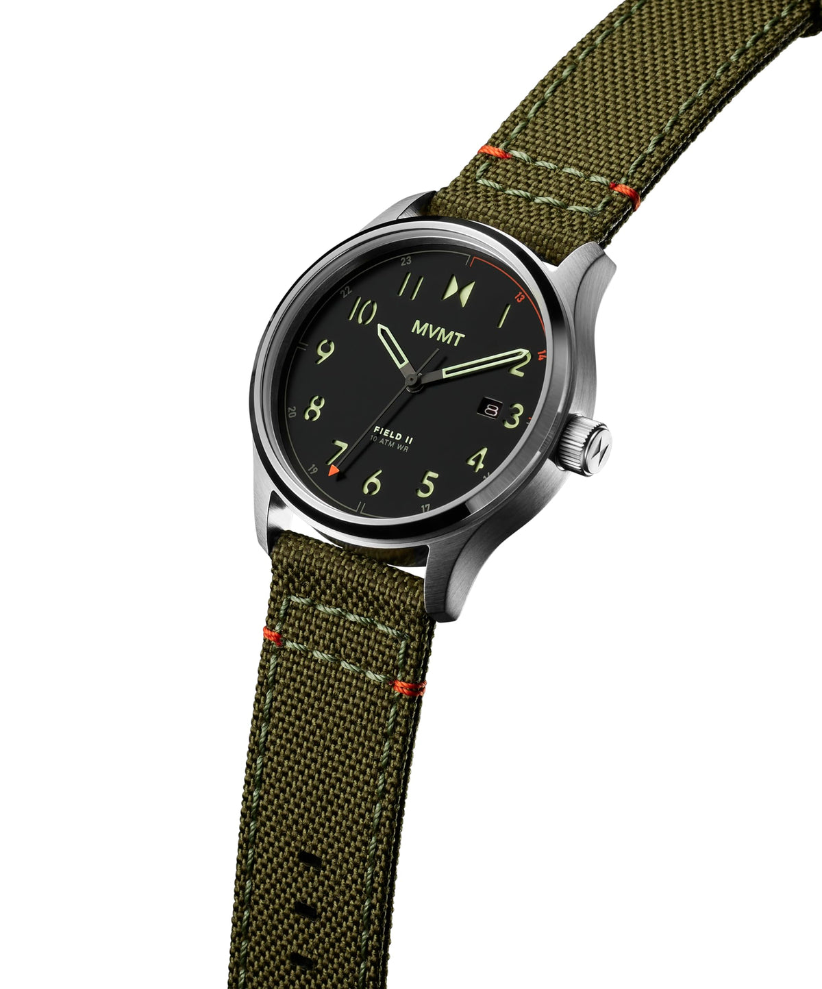 Men's 3 Hand Stainless Steel Nylon Strap Watch 41mm F6118