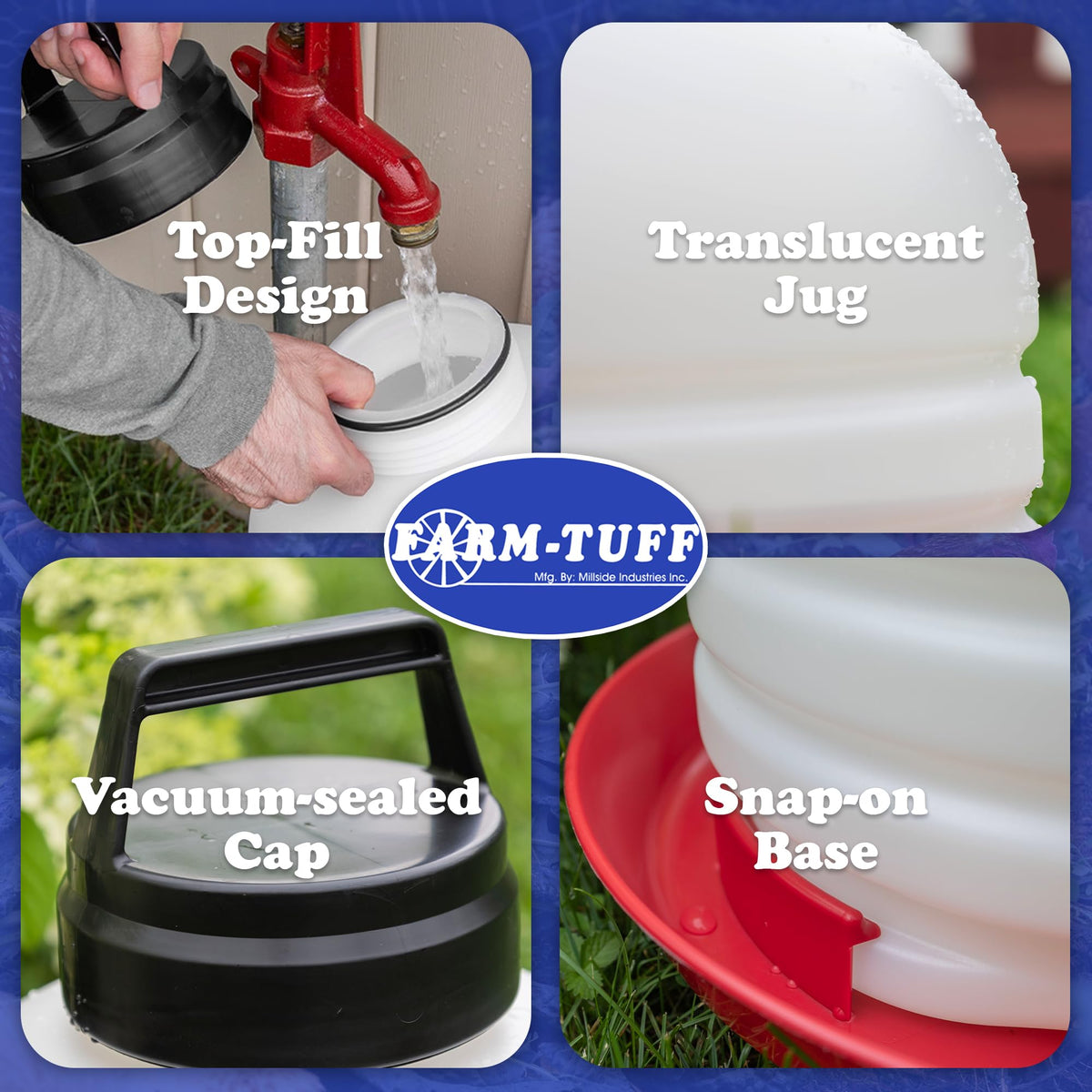 3 Gallon BPA-Free Plastic Hanging Chicken Waterer Y38494