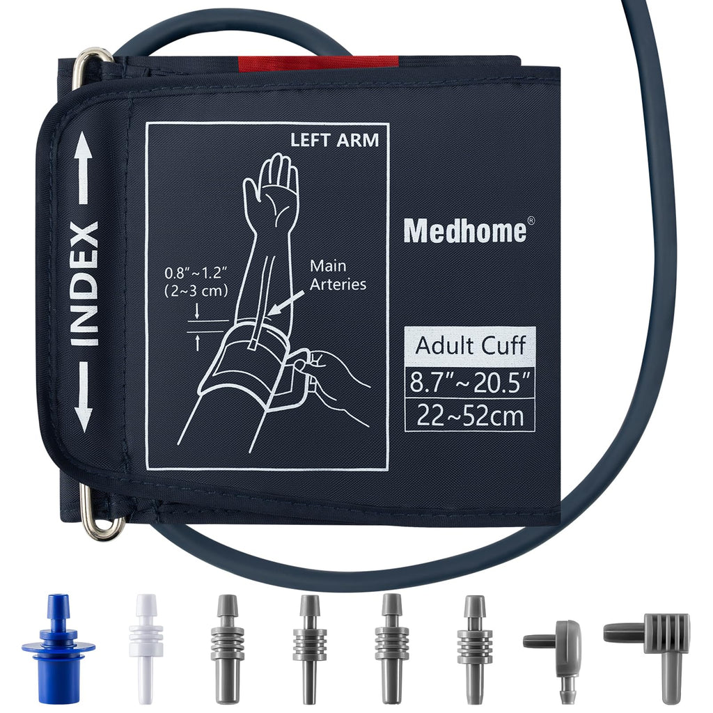 Extra Large Blood Pressure Cuff Upper Arm 8.7"-20.5" Replacement Cuff with 8 Connectors D190