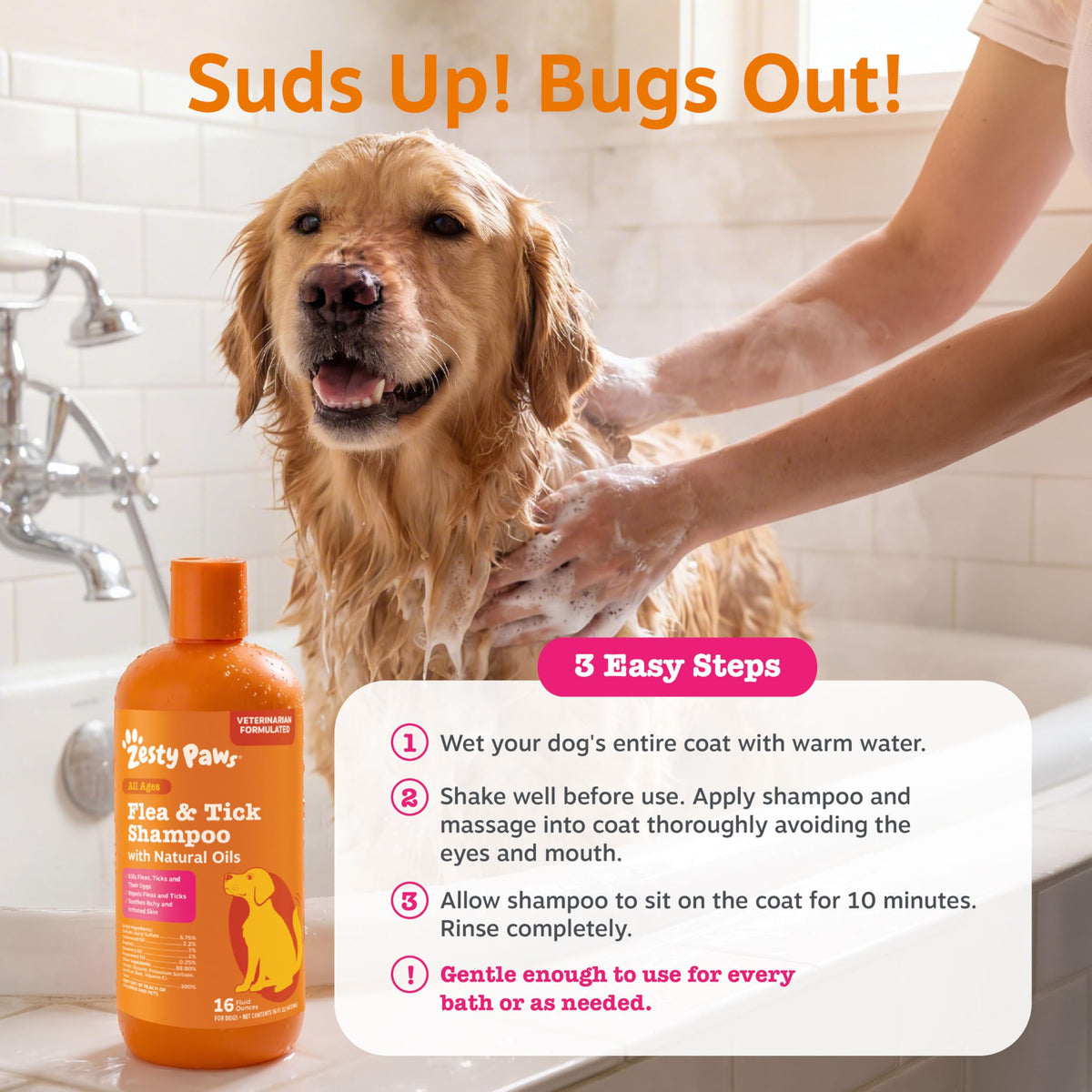 Flea and Tick Shampoo for Dogs 16oz G191063