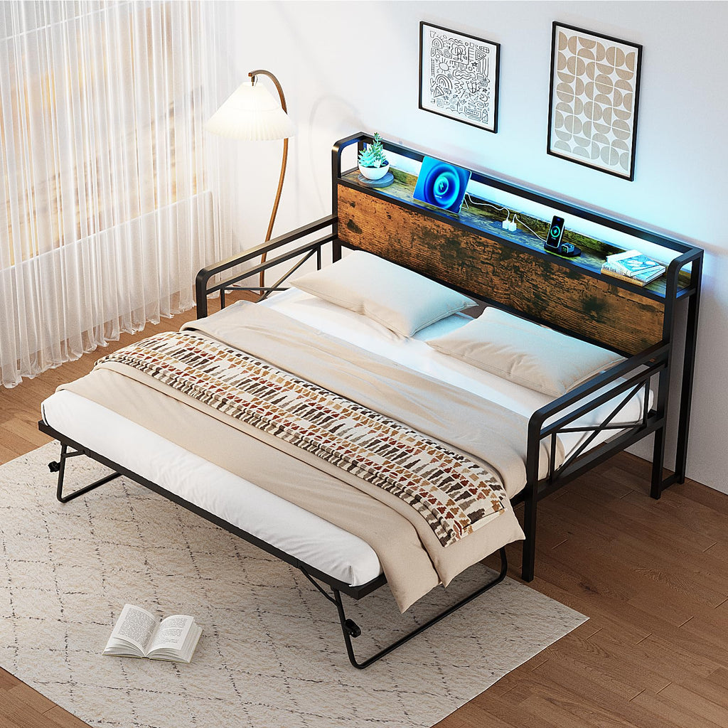 Twin Daybed with Pop Up Trundle P38676