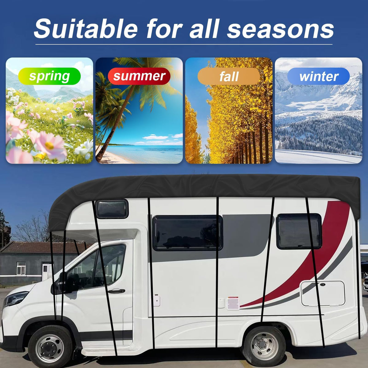 Heavy Duty Waterproof UV Resistant RV Roof Cover T533812