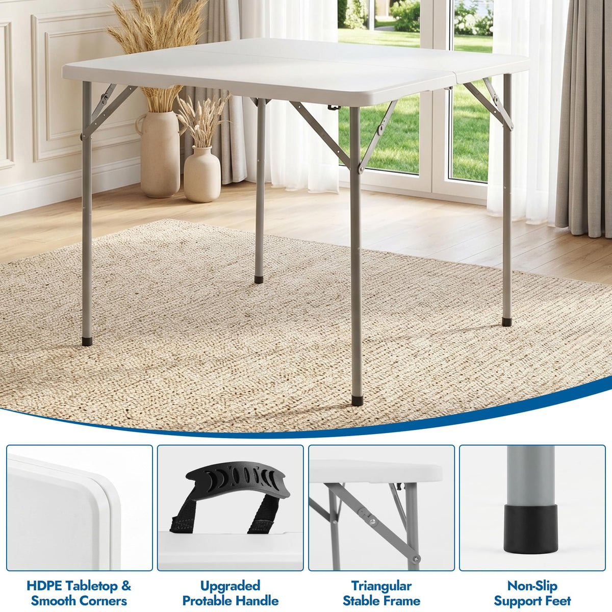 34Inch Square Folding Card Table X9028