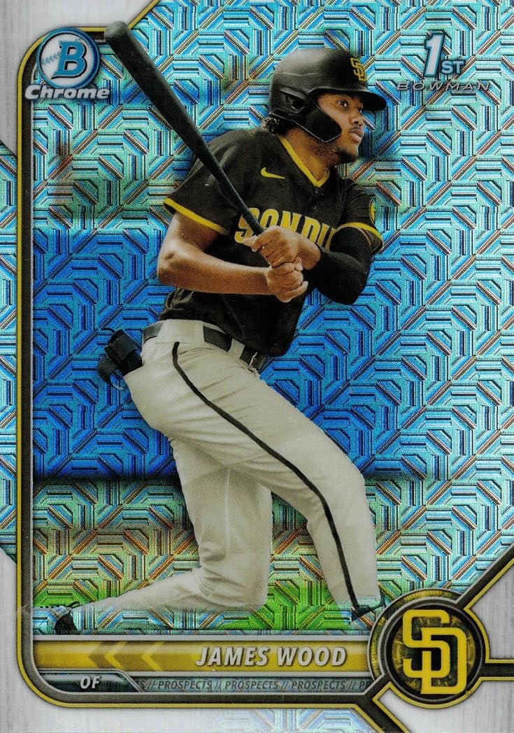 2022 Bowman Chrome Prospects Mega Box Mojo Refractor Baseball #BCP-108 James Wood Pre-Rookie Card F951528