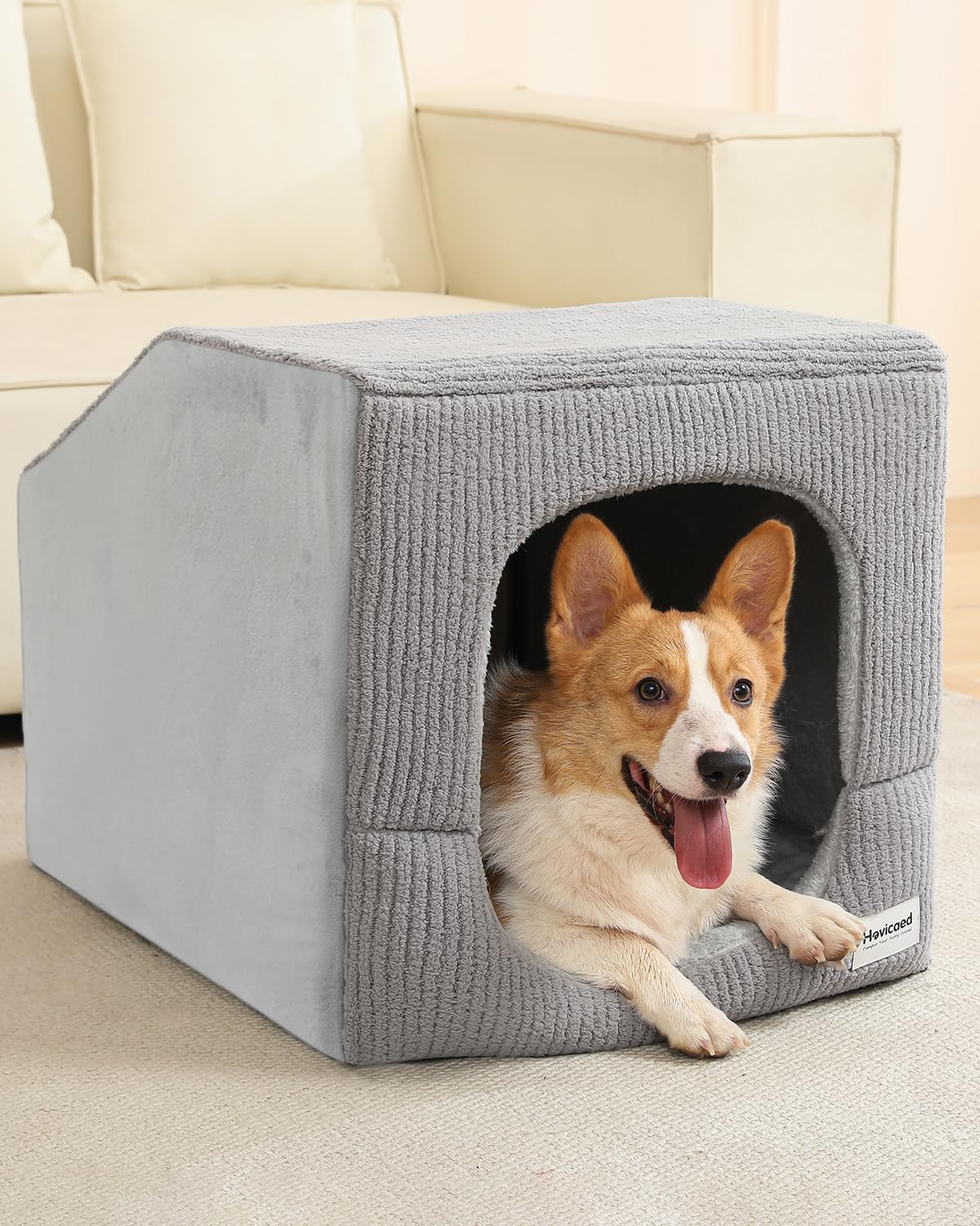 Small Dog House with Dog Cave Bed Z16328