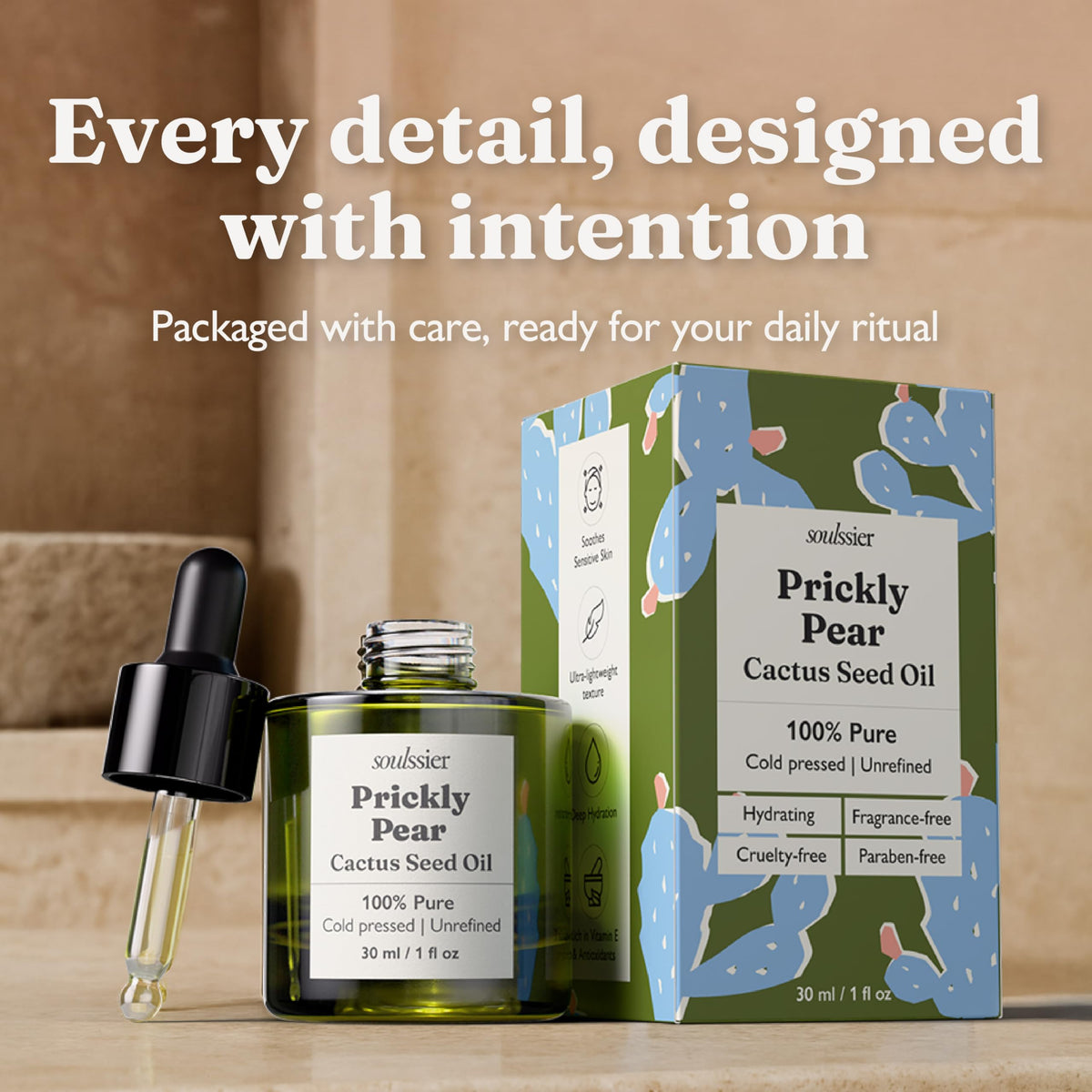 Cold-Pressed Prickly Pear Seed Oil 1 oz X1389