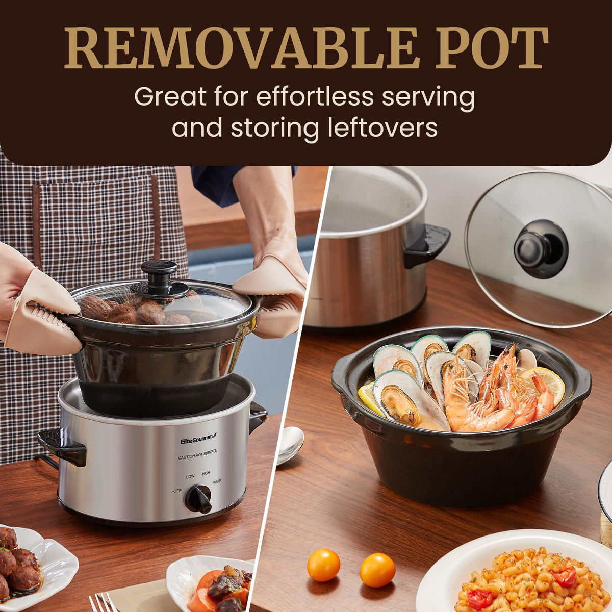 Electric Oval Slow Cooker, 2 Qt, Stainless Steel R823886