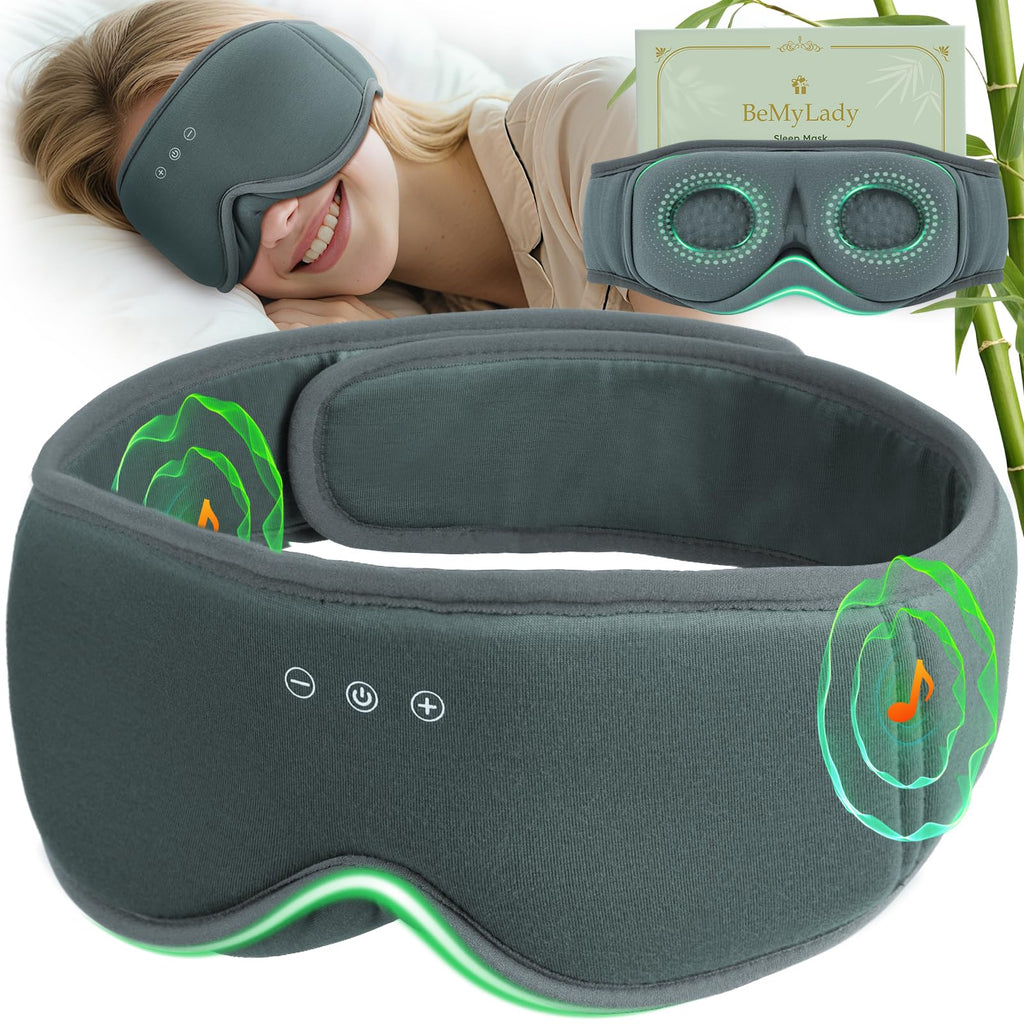 Bamboo Cotton Sleep Mask with Bluetooth Headphones C33008