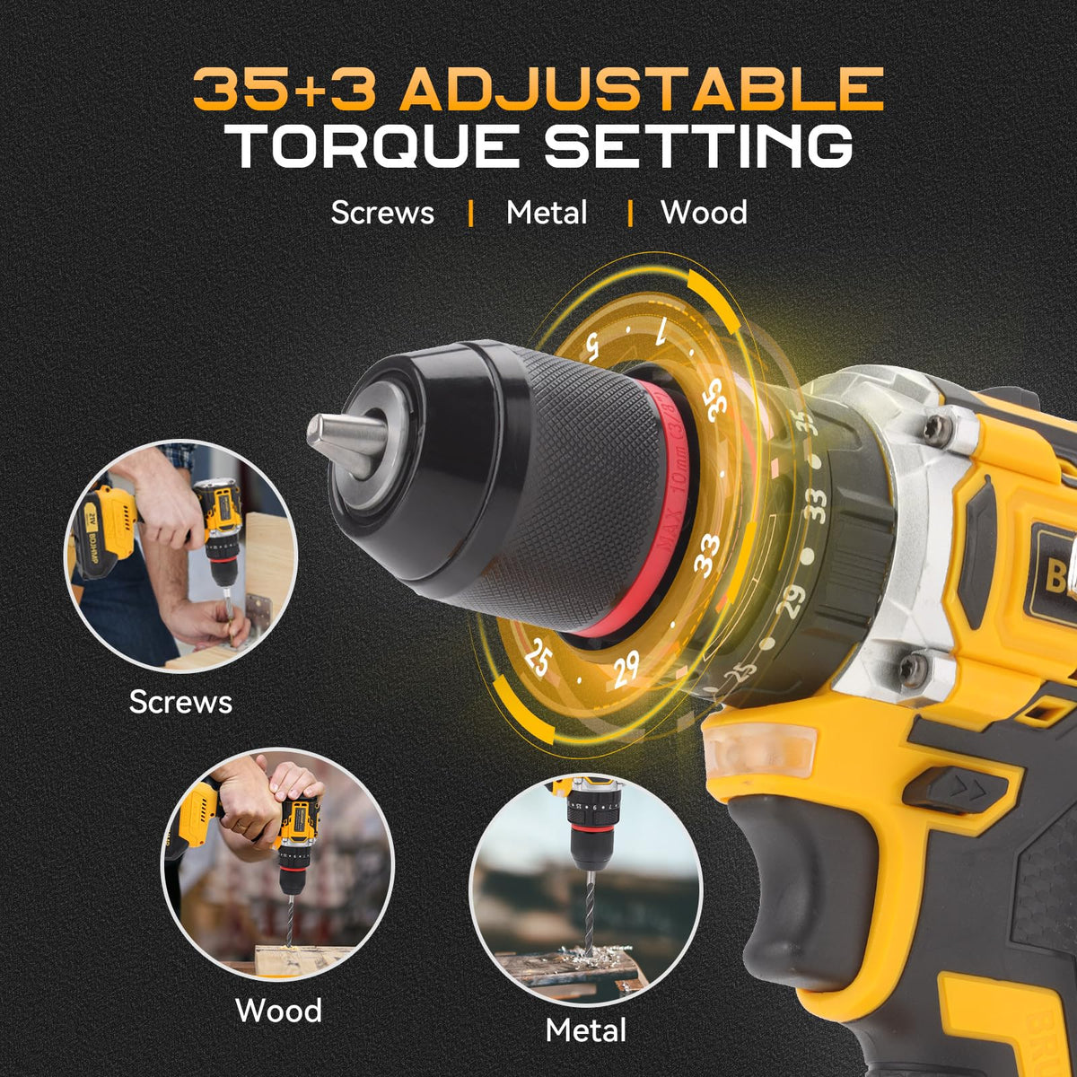 3/8" Brushless Compact Drill Tool Set with Drill Bit and Sockets J5079