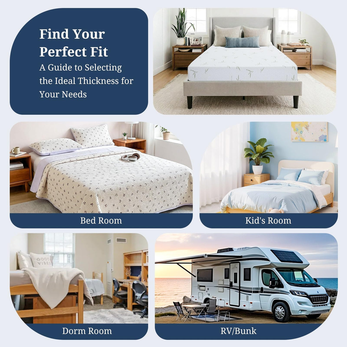 5 Inch Gel Infused Memory Foam Mattress B976