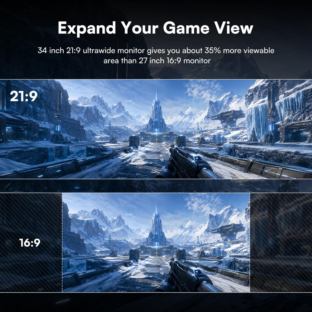 34 Inch Ultrawide Curved Gaming Monitor WQHD 165Hz 1500R C439350