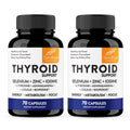 Thyroid Support with Selenium, Zinc, Iodine, L Tyrosine, Ashwagandha, 70 Count (Pack of 2) X33568