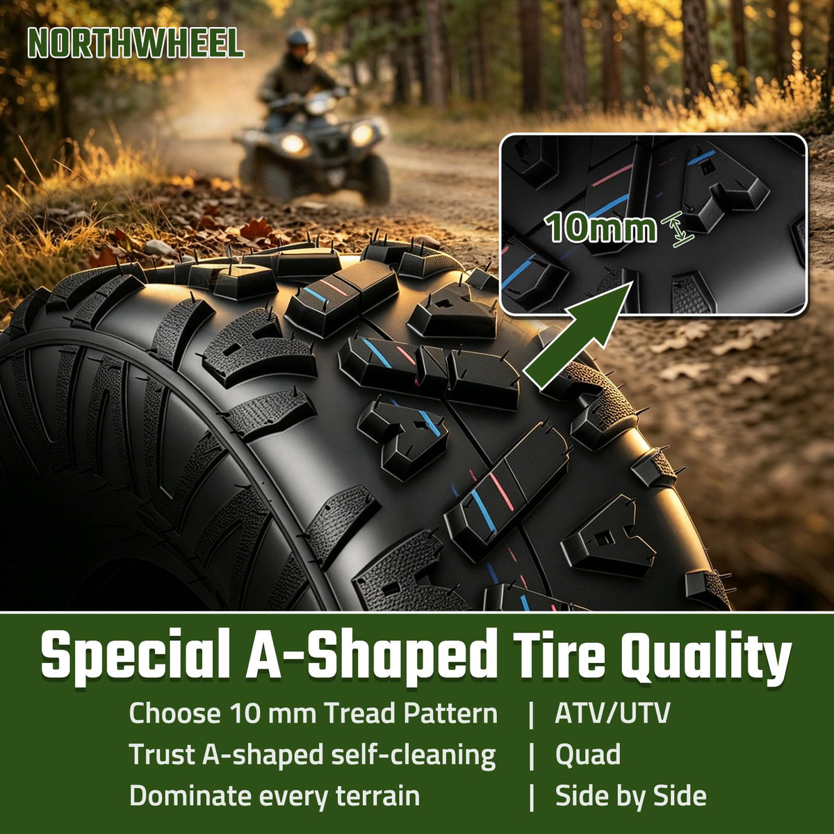 19x7-8 All Terrain Tubeless Set of 2 Tires M959416