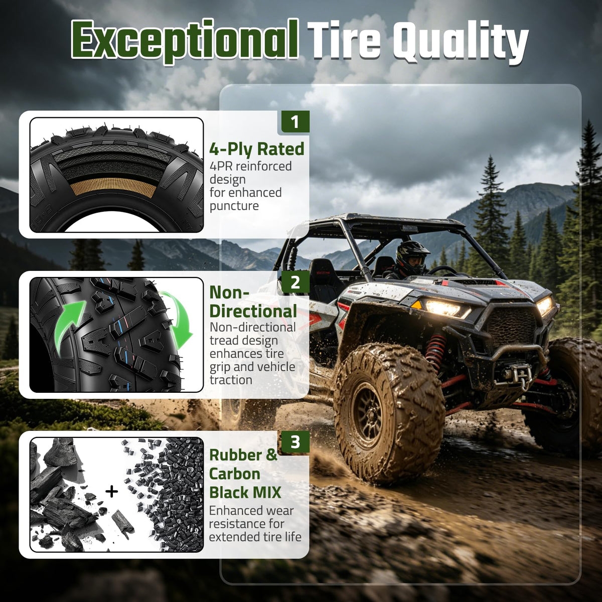 19x7-8 All Terrain Tubeless Set of 2 Tires M959416