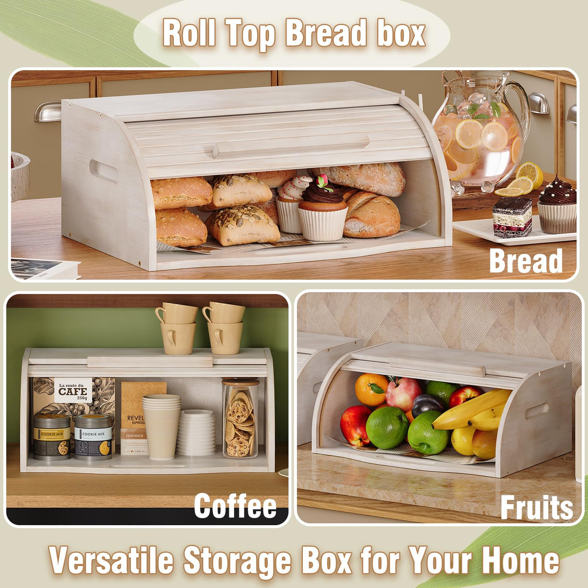 Bamboo Roll Top Bread Box P943214