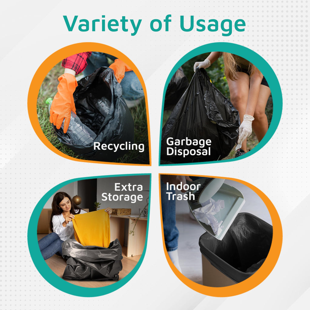Heavy Duty Black 40-45 Gallon Trash Bags 100-Count F812260