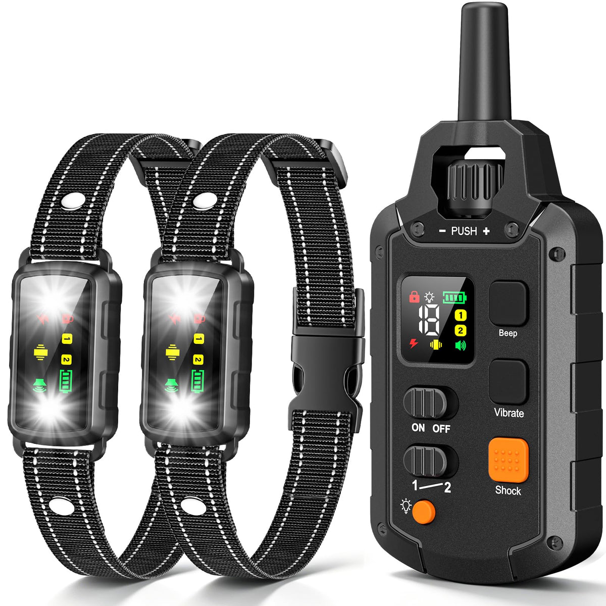 2 Dogs Waterproof Dog Training Collar with Remote O9809