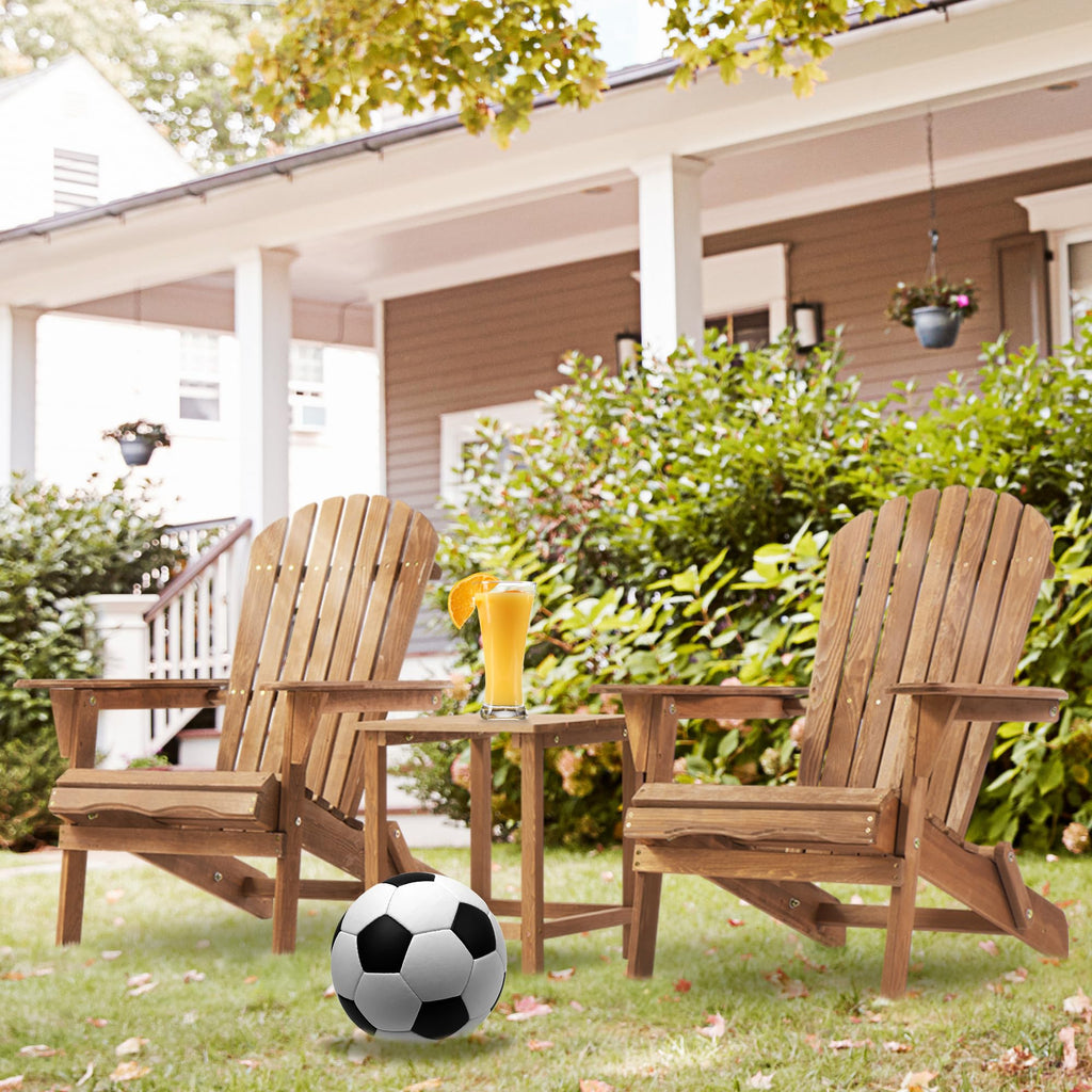 Adirondack Chair Set of 2 Wooden Folding Outdoor Chair R7536