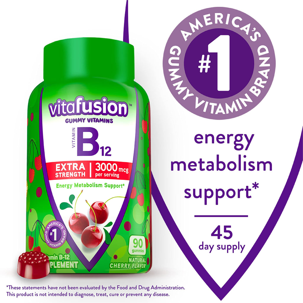Beetroot Chews and B12 Gummies, 90 Count Cherry Flavor C414983