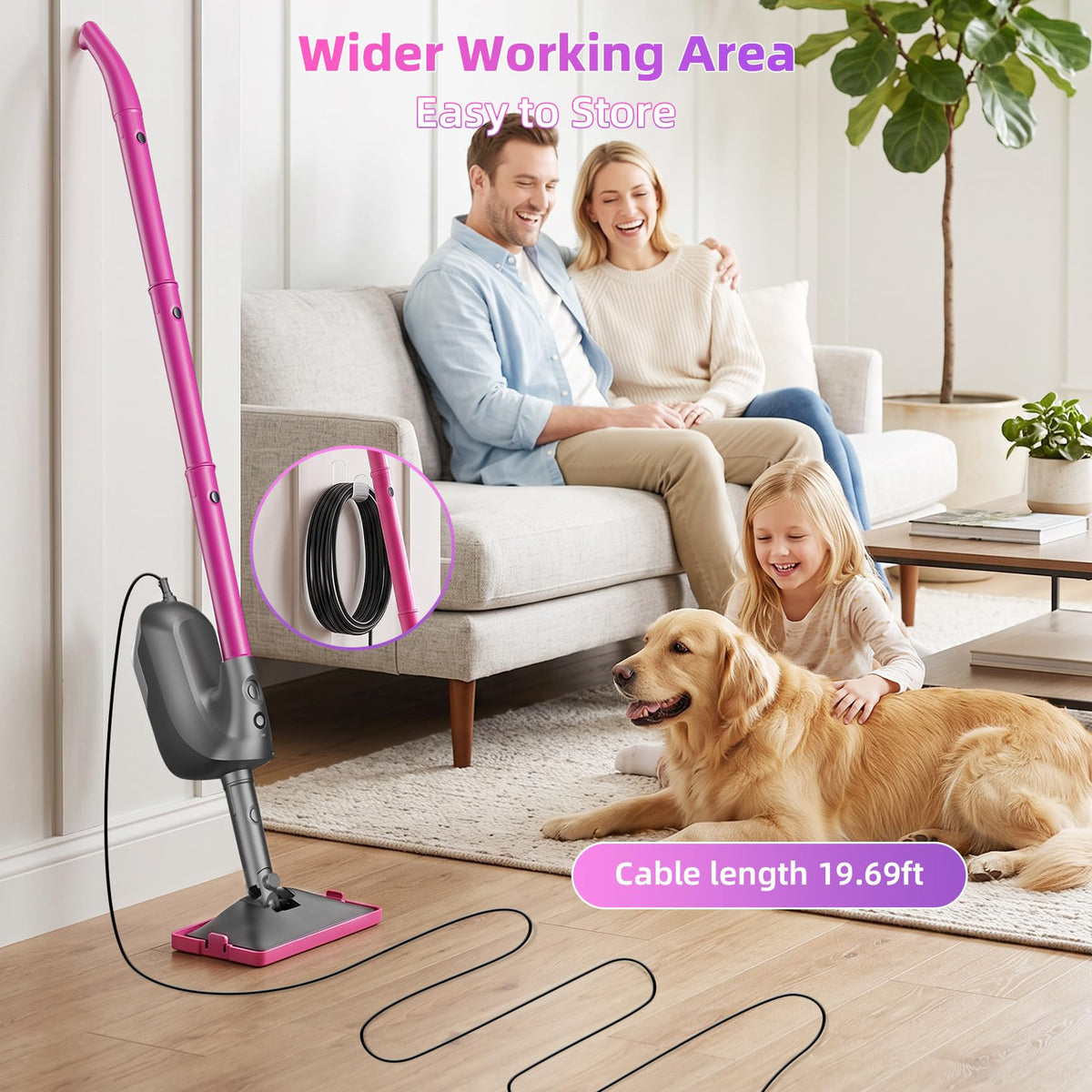 9-in-1 Detachable Handheld Steam Mop D128