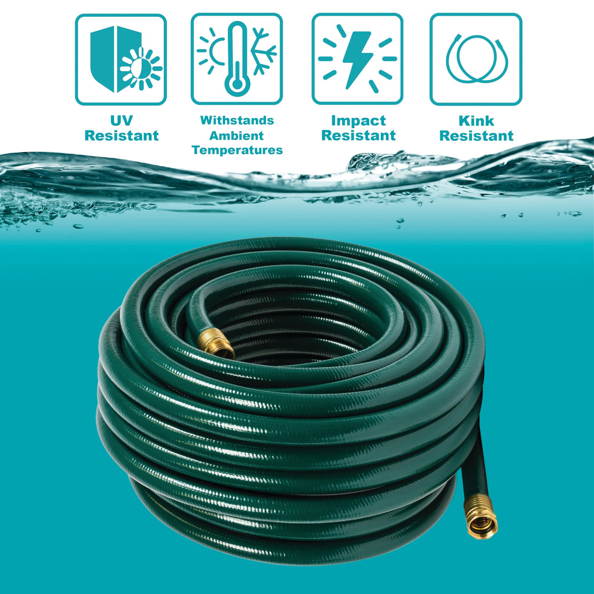 3/4 in x 100 ft Heavy Duty Kink Resistant Garden Hose D27695