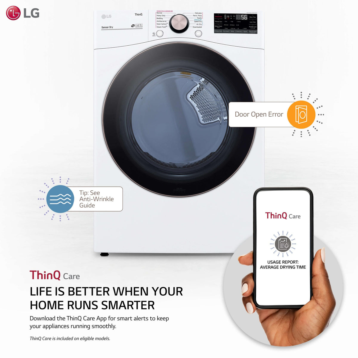 7.4 Cu. Ft. Vented Electric Dryer in White D877