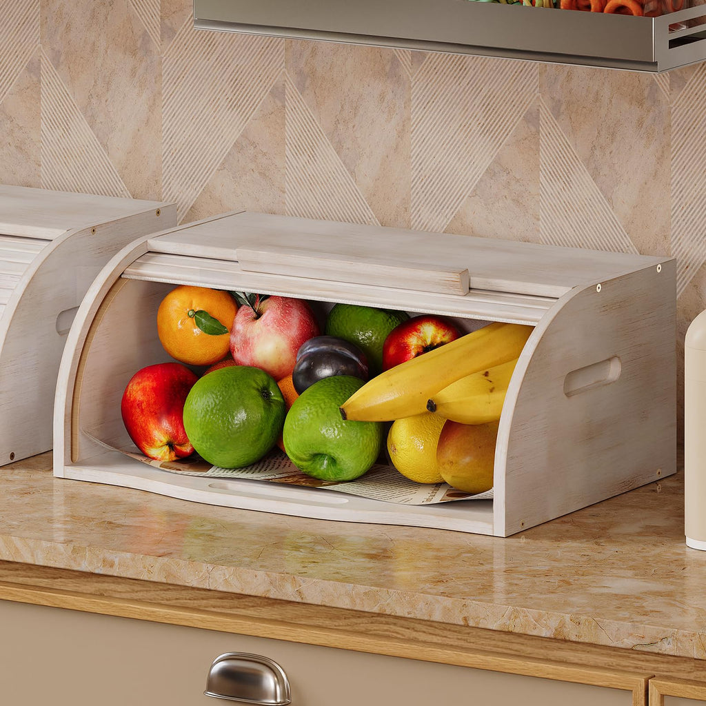 Bamboo Roll Top Bread Box P943214