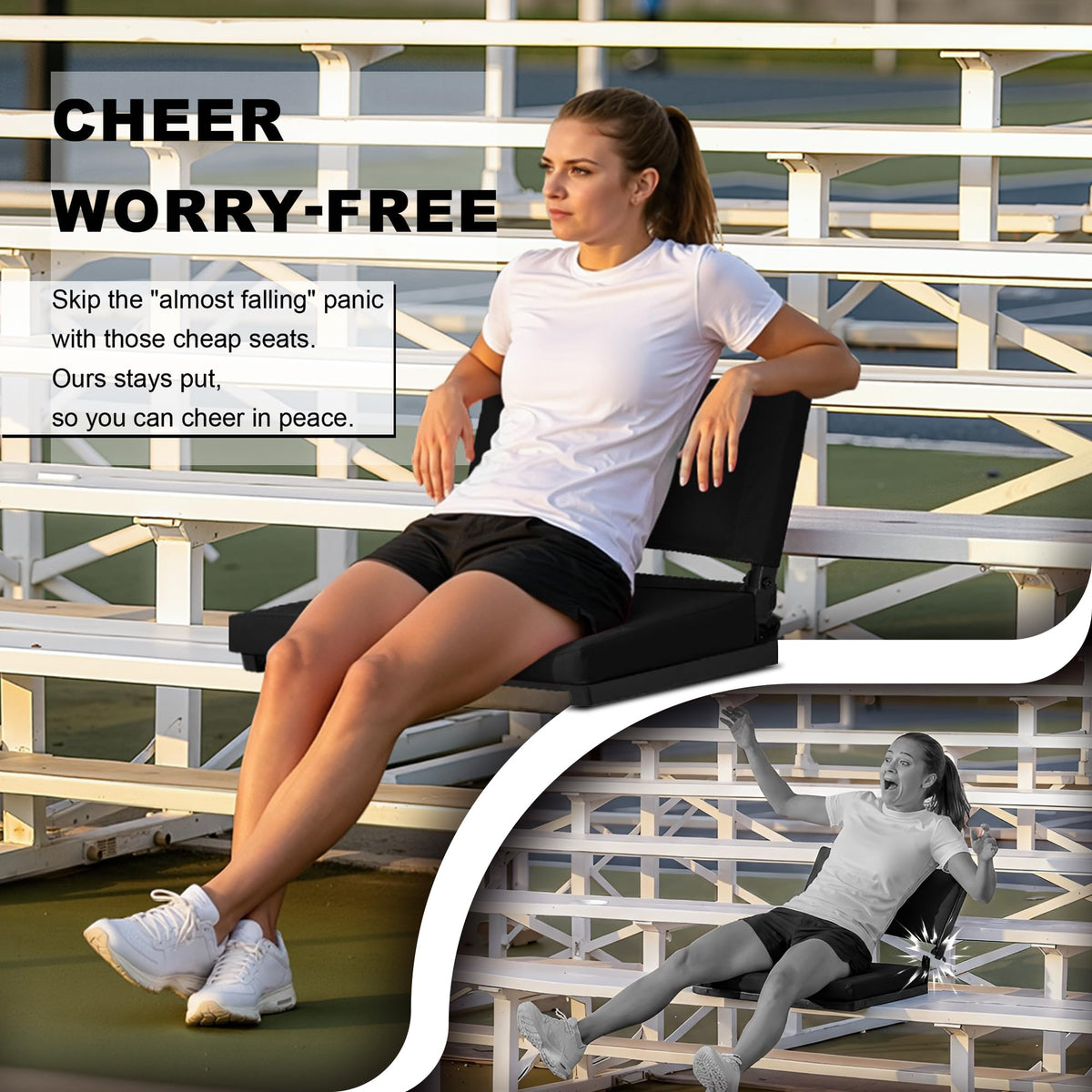Stadium Seats with Back Support and Cushion G63117