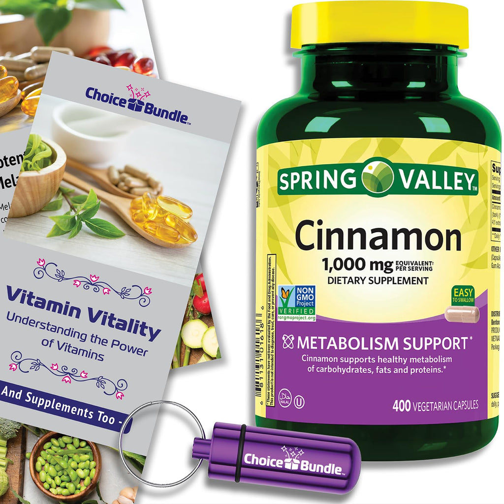 Cinnamon Supplement 1000mg 400 ct Vegetarian Capsules T18918
