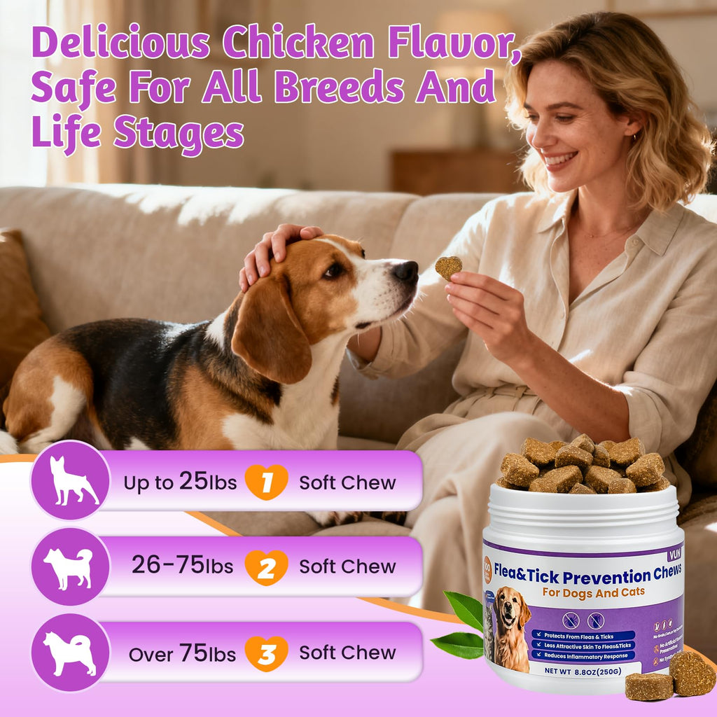 Dog Flea and Tick Treatment Soft Chews G33353