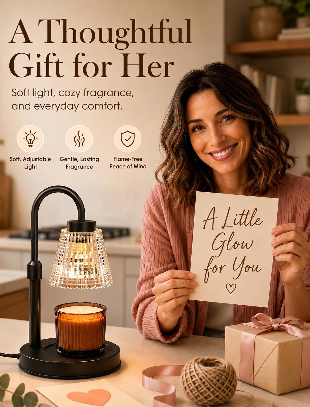 Candle Warmer Lamp with Timer and Dimmer C526