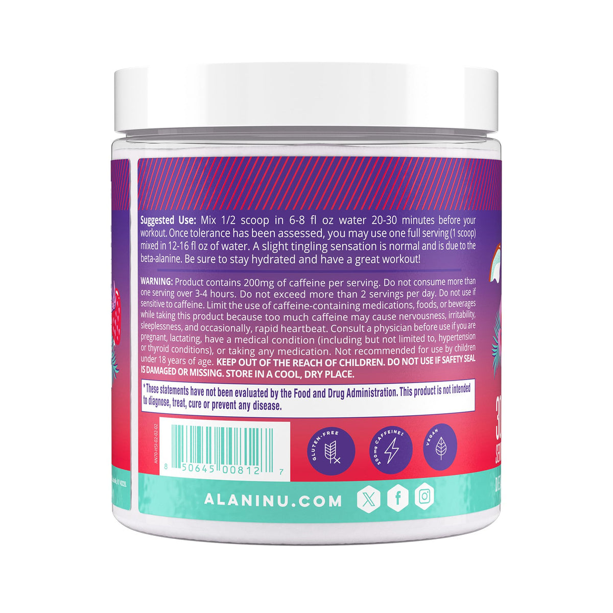 Sugar Free Pre Workout Powder 30 Servings U7157