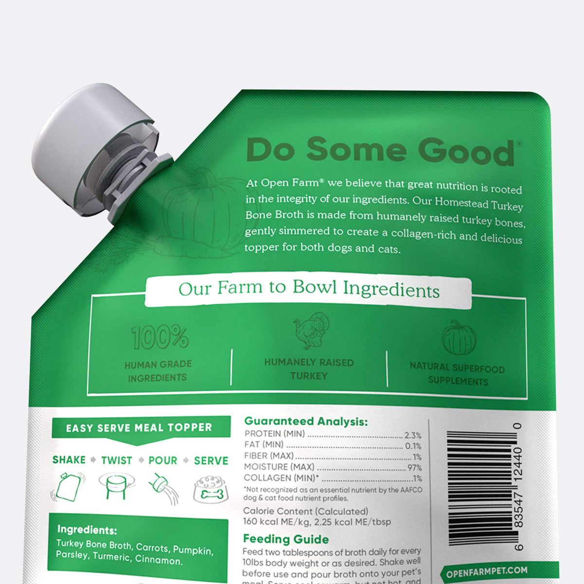 Bone Broth Food Topper for Dogs and Cats 12oz H707765